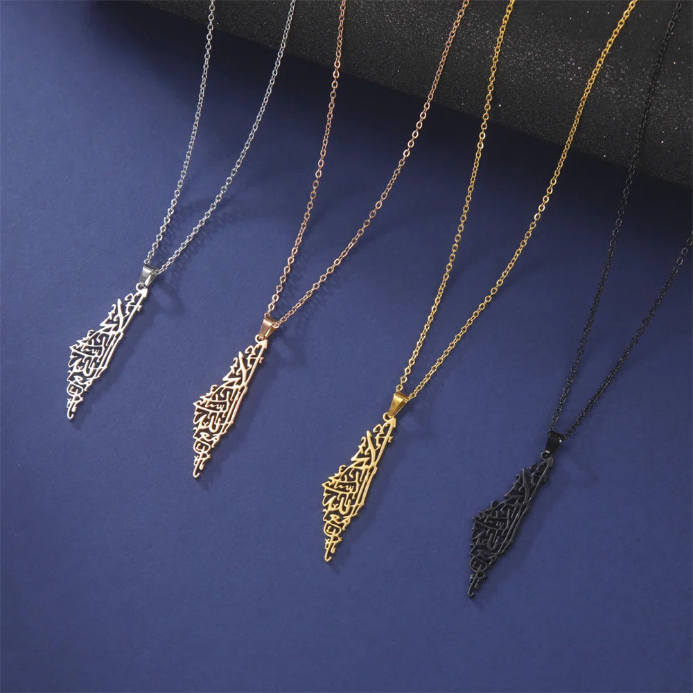 Palästina Halskette | 18k vergoldet | Für Herren und Damen