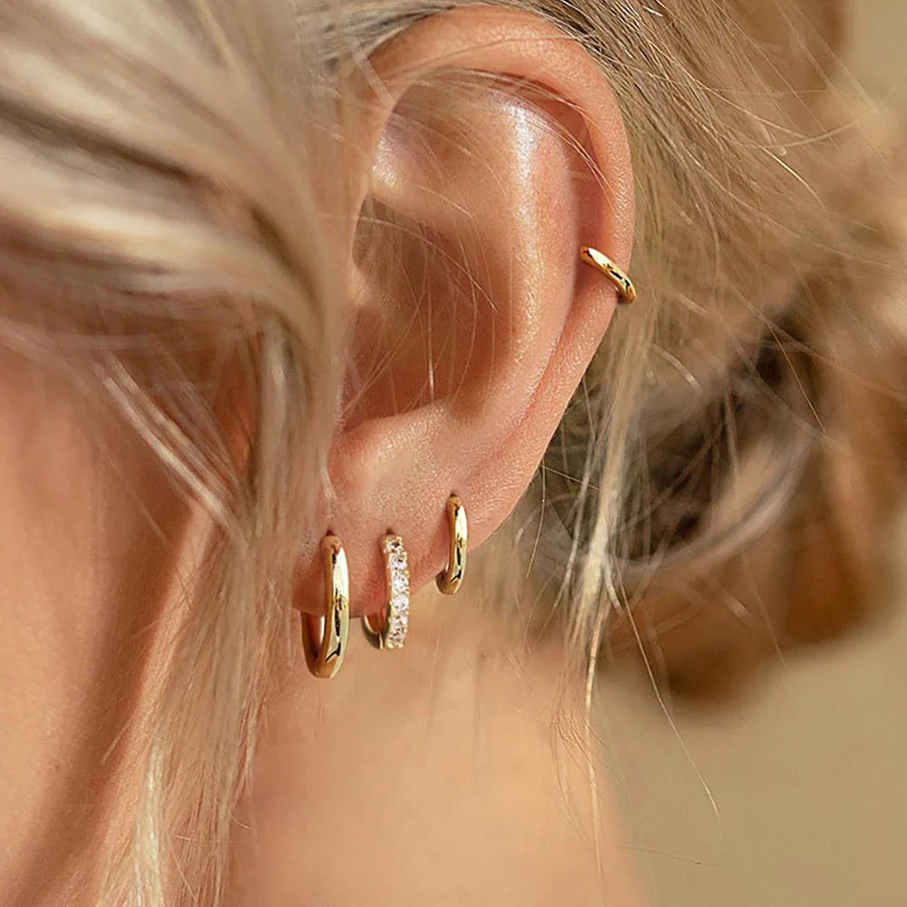 4er set Ohrringe | 18k vergoldet