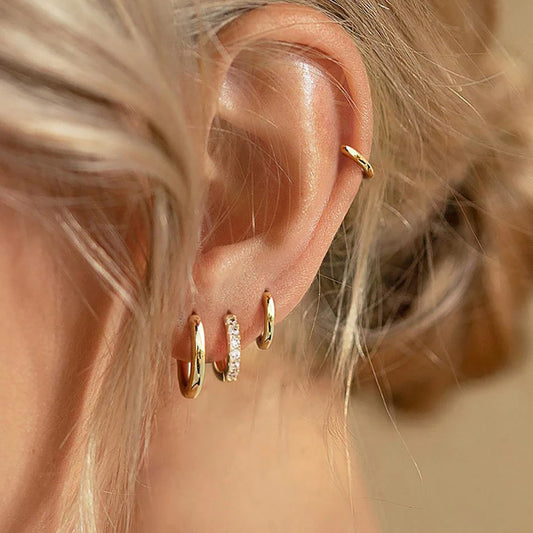 4er set Ohrringe | 18k vergoldet